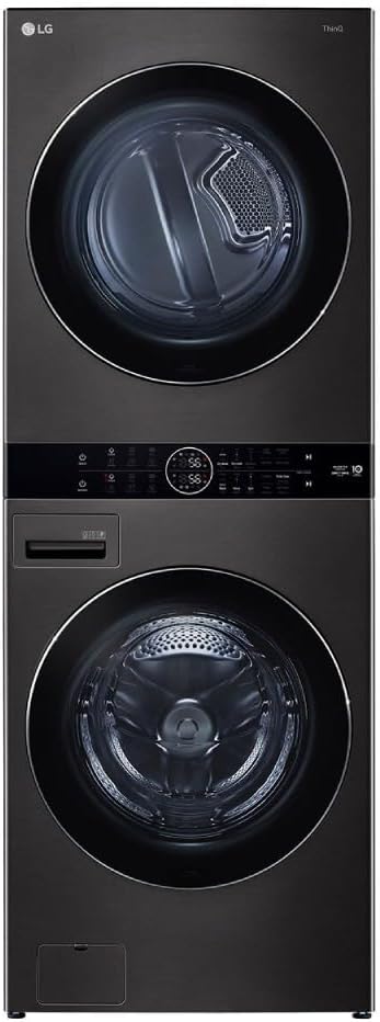 LG Waschtrockner, 17 kg, 16 kg, Schwarz, / 1100 U/min - WT1716BBF