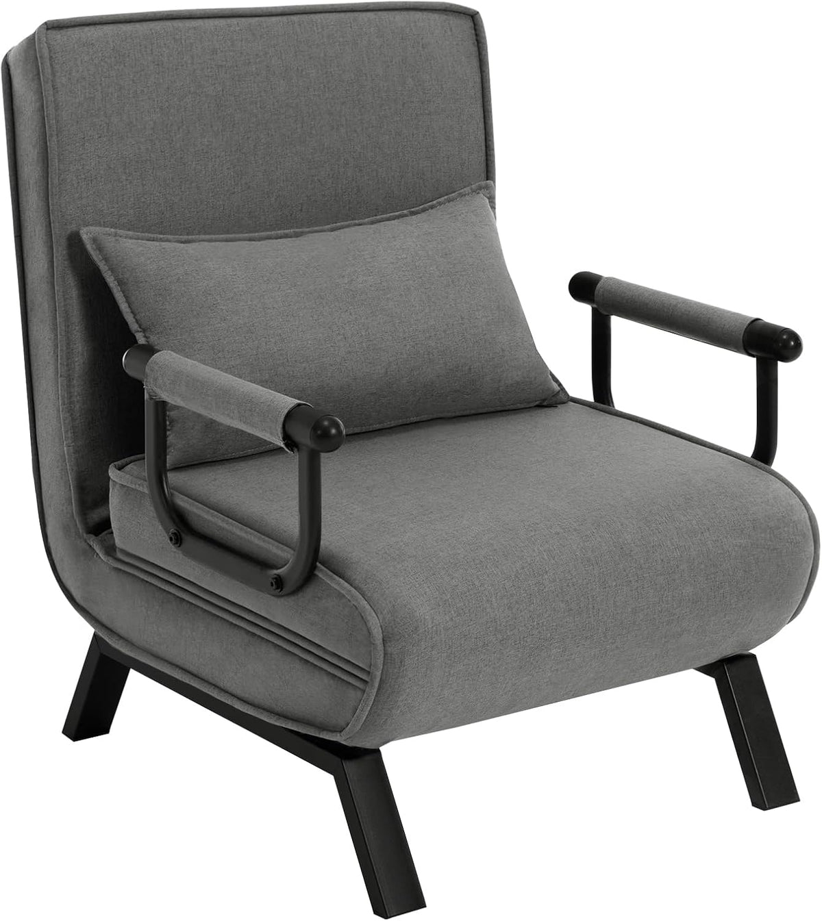 WOLTU Sofa, 65 x 75 x 78 cm, Dunkelgrau, Schlafsessel 3 in 1 mit schlaffunktion
