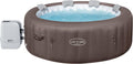 Bestway Aufblasbare Pools, 196 x 71 cm, Für bis zu 6 Personen, 4 HydroJet + 140 AirJet -Düsen, Wasserkapazität (80%): 810 Liter, Braun/Weiß