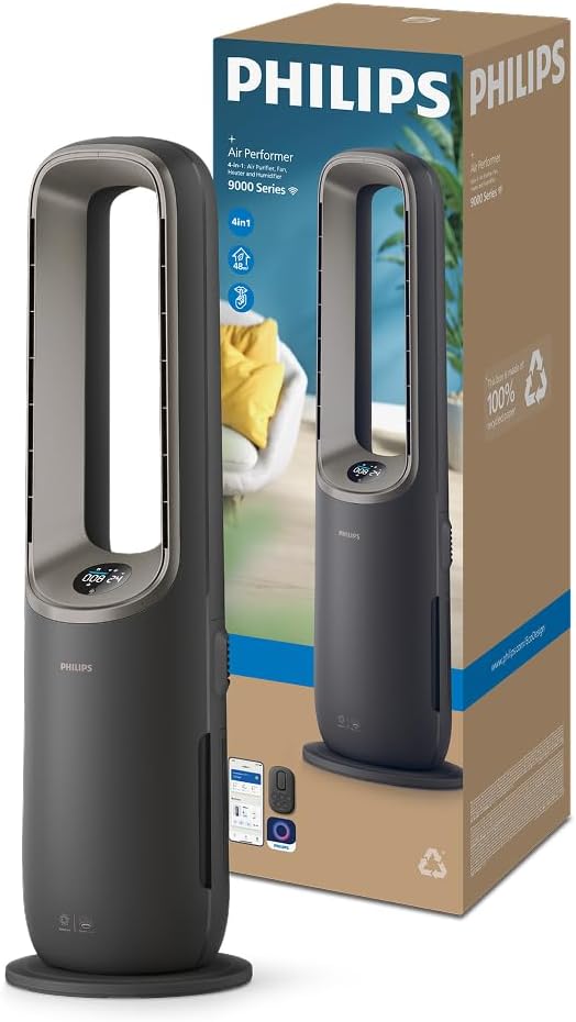 PHILIPS Dunstabzugshaube, Grau, Air Performer 4-in-1 Reinigen, Befeuchten, Heizen & Kühlen