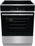 Gorenje Elektroherd, 64 Liter, 60 cm, Schwarz/Edelstahl, GEIT6E 80 XPG Elektro Standherd mit Induktionskochfeld / /