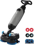 KPOUYYDS Saugroboter, 43 cm, Grau/Schwarz/Blau/Rot, Gewerbliche Bodenreinigungsmaschine, Scheuersaugmaschine, Doppelbürsten