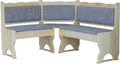 k koma Sitzbank, BEIGE, Eckbank Kiefer Lackiert mit Polsterung MASSIVHOLZ (100 x