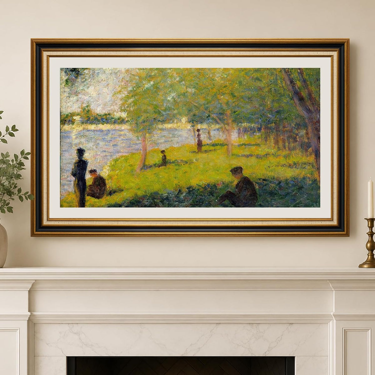 Fernseher, 55 Zoll, Schwarz, TV Rahmen für Samsung The Frame TV, Klassischer Zierrahmen